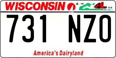 WI license plate 731NZO