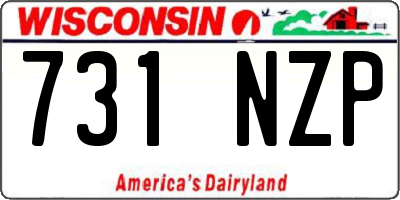 WI license plate 731NZP