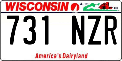 WI license plate 731NZR