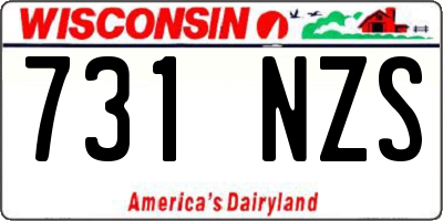 WI license plate 731NZS