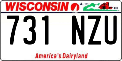 WI license plate 731NZU