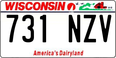 WI license plate 731NZV