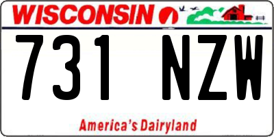 WI license plate 731NZW
