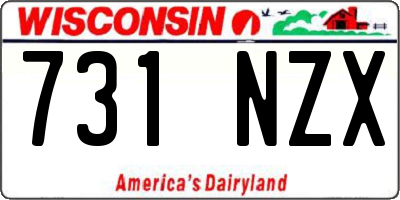 WI license plate 731NZX