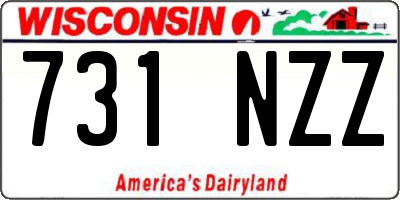 WI license plate 731NZZ