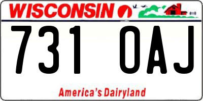 WI license plate 731OAJ
