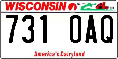 WI license plate 731OAQ