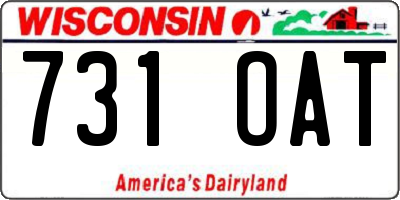 WI license plate 731OAT