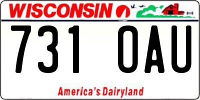 WI license plate 731OAU