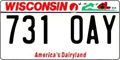 WI license plate 731OAY