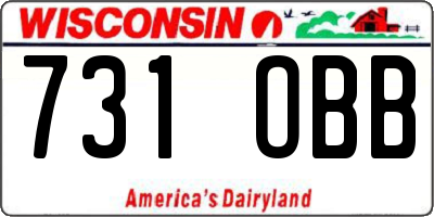 WI license plate 731OBB