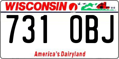 WI license plate 731OBJ
