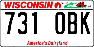 WI license plate 731OBK