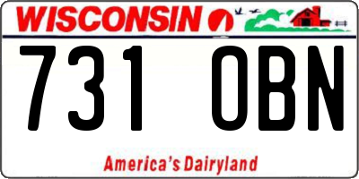 WI license plate 731OBN