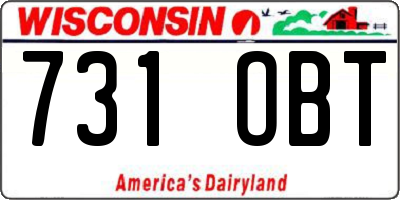 WI license plate 731OBT