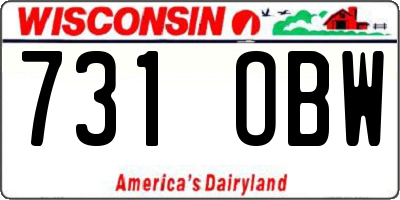 WI license plate 731OBW