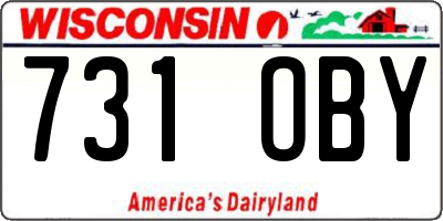 WI license plate 731OBY