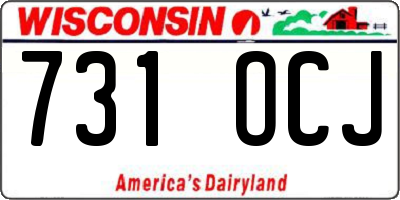 WI license plate 731OCJ
