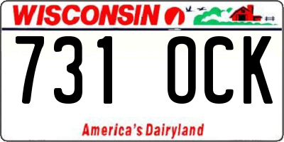 WI license plate 731OCK