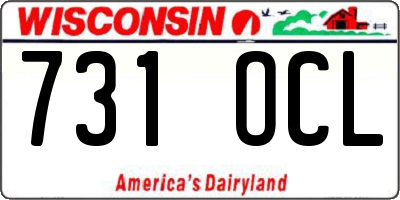 WI license plate 731OCL