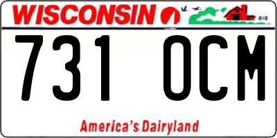 WI license plate 731OCM