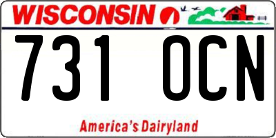 WI license plate 731OCN