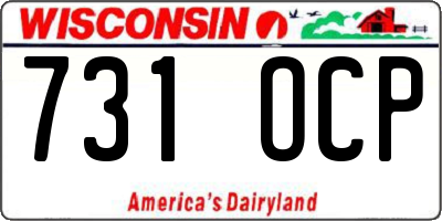 WI license plate 731OCP