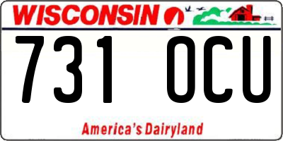 WI license plate 731OCU