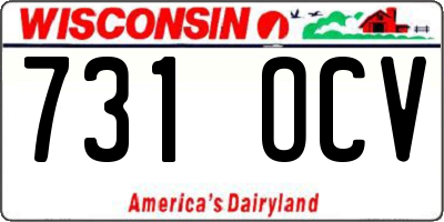 WI license plate 731OCV