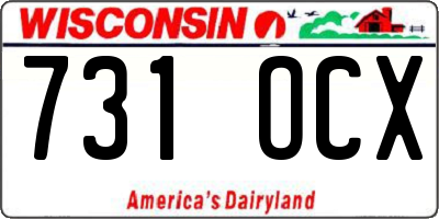 WI license plate 731OCX