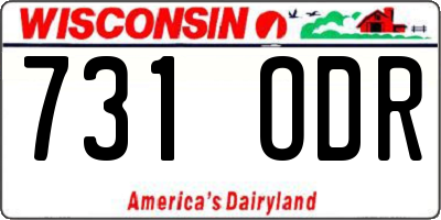 WI license plate 731ODR