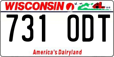 WI license plate 731ODT