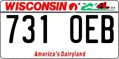 WI license plate 731OEB