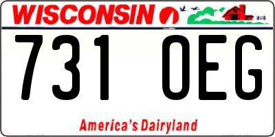 WI license plate 731OEG