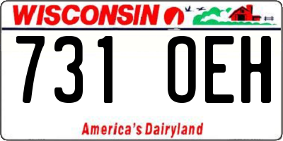 WI license plate 731OEH