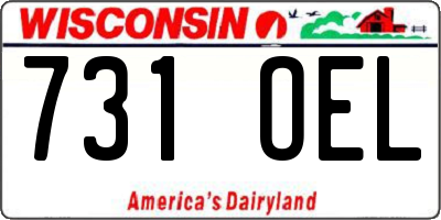 WI license plate 731OEL