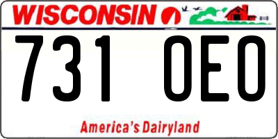 WI license plate 731OEO