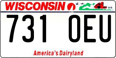 WI license plate 731OEU