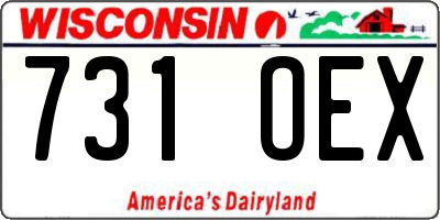 WI license plate 731OEX