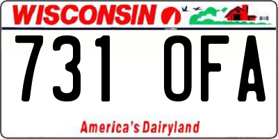 WI license plate 731OFA