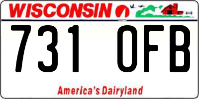 WI license plate 731OFB
