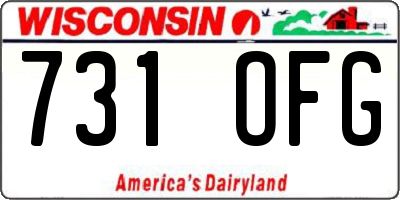 WI license plate 731OFG