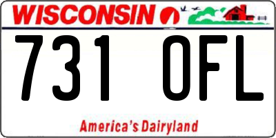 WI license plate 731OFL