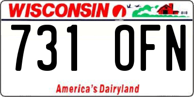 WI license plate 731OFN