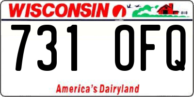 WI license plate 731OFQ