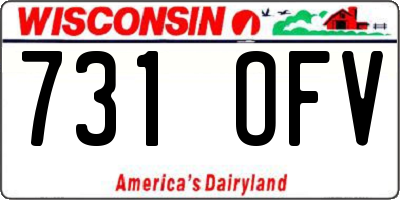 WI license plate 731OFV
