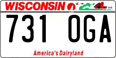 WI license plate 731OGA
