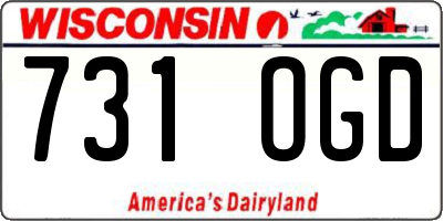 WI license plate 731OGD