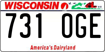 WI license plate 731OGE