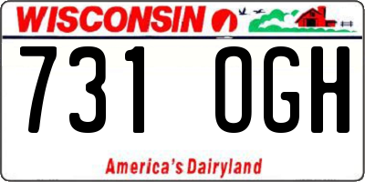 WI license plate 731OGH